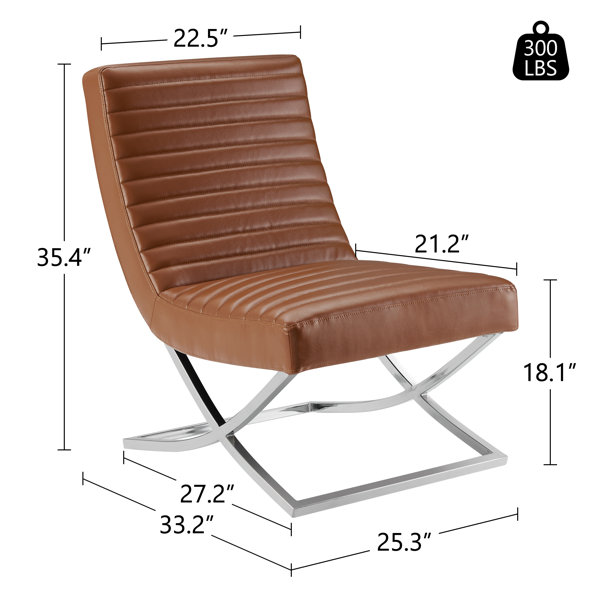 Cooper armless leather chair hot sale